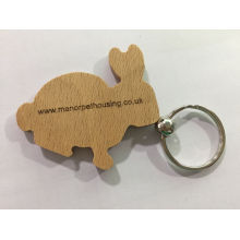 Promotion Customized Wooden Keyring with Laser Logo